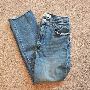 Abercrombie & Fitch Light Blue Cropped Jeans